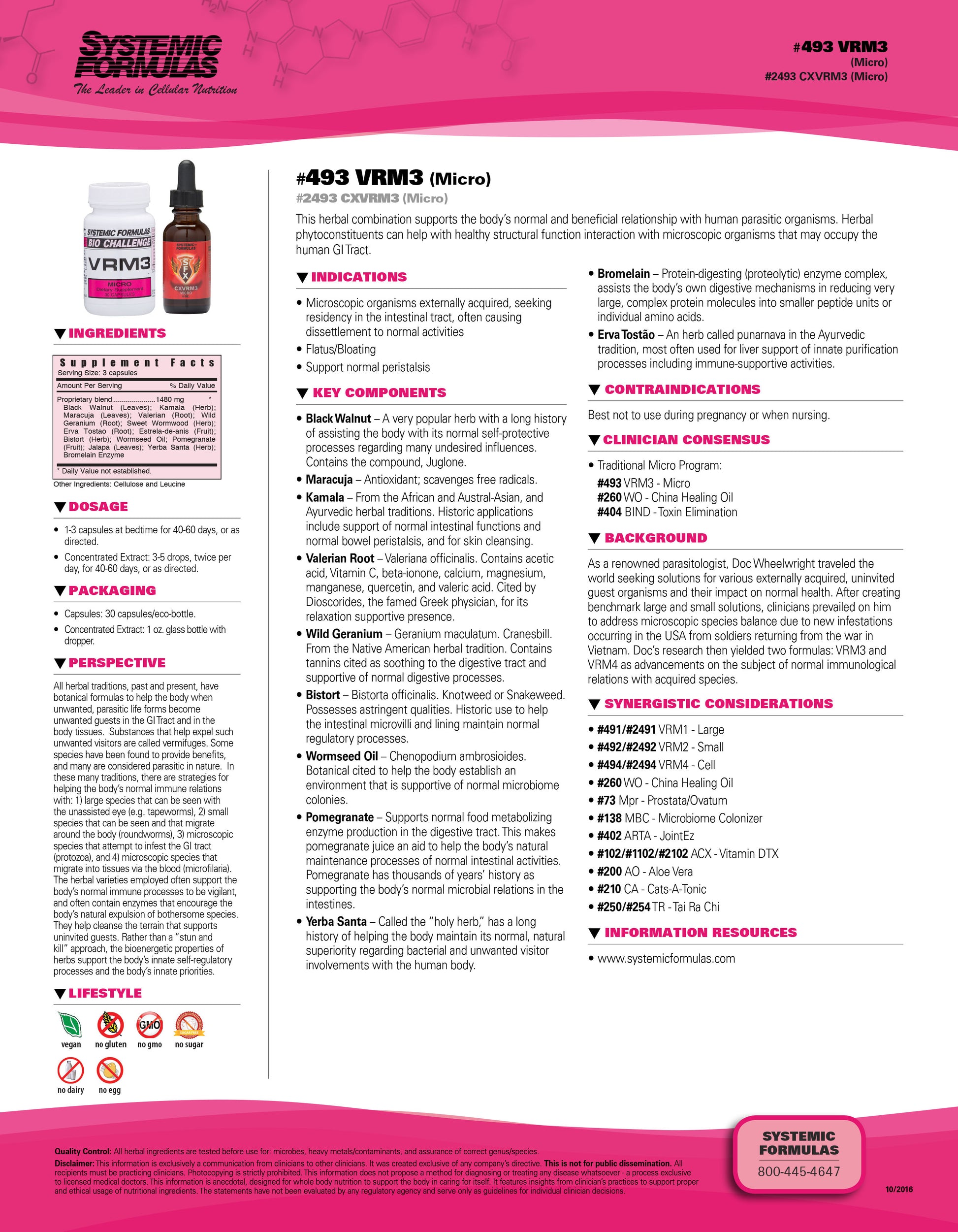 Systemic Formulas CXVRM3 – Viral Recovery & Immune Support
