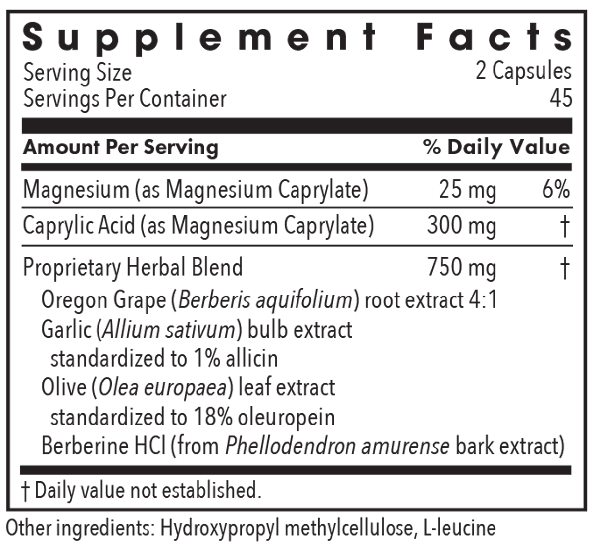 Happy Belly 90 Capsules Supplement Facts