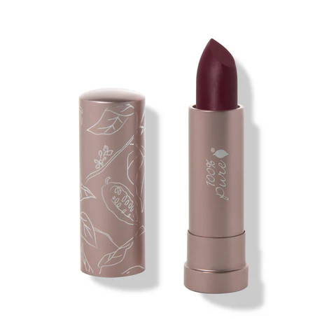 100% Pure Cocoa Butter Matte Lipstick – Aubergine | Natural Matte Lip Color
