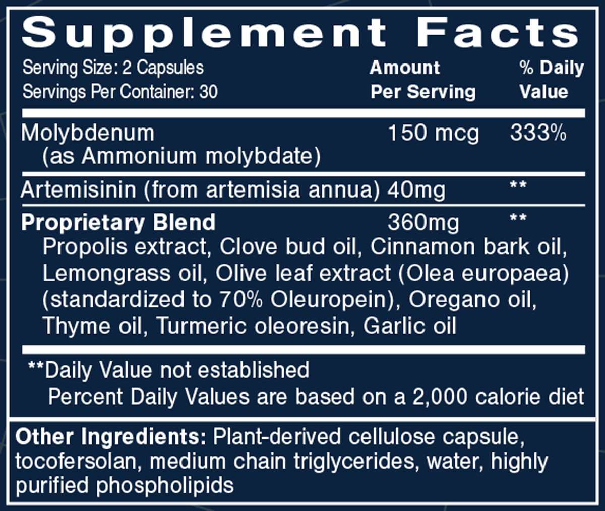 Microb-Manager Para-Max 60 Softgels Supplement Facts