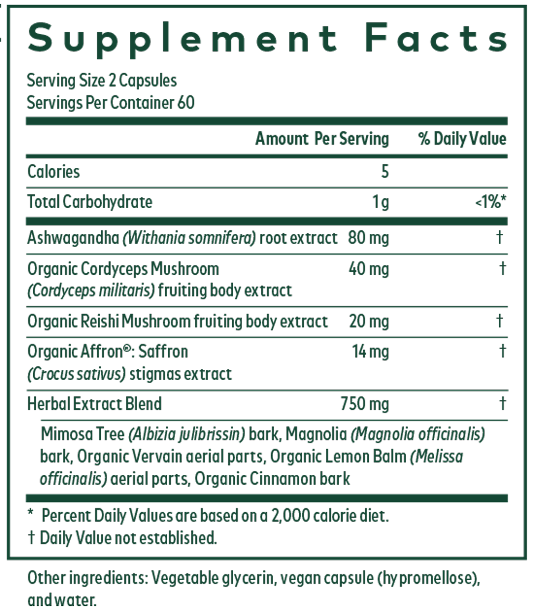 Nighttime HPA 120 Capsules Supplement Facts