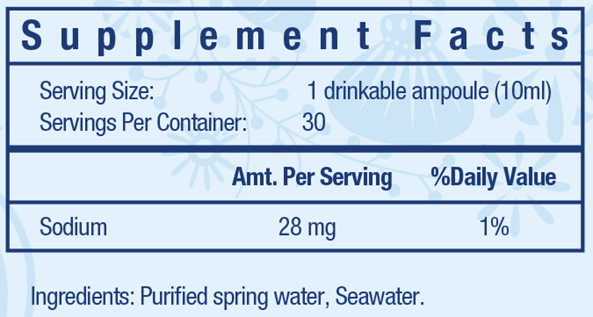 Quinton Isotonic 30 Servings Supplement Facts