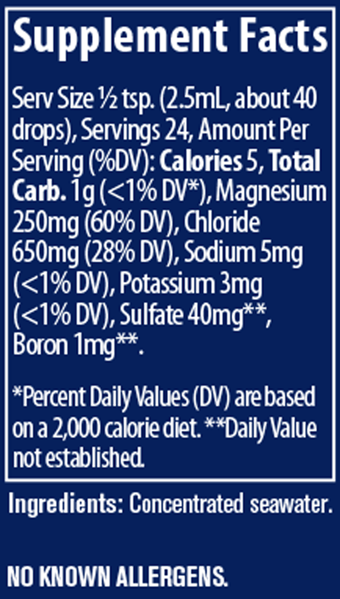 ConcenTrace® Trace Mineral Drops 2 fl oz Supplement Facts
