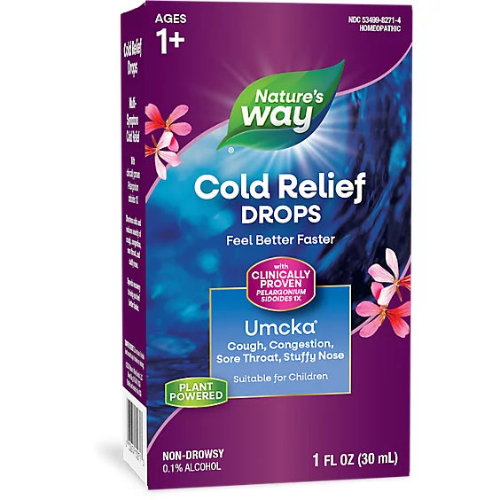 Umcka Cold Relief Drops – Fast-Acting Natural Support for Colds, 1 Fl oz