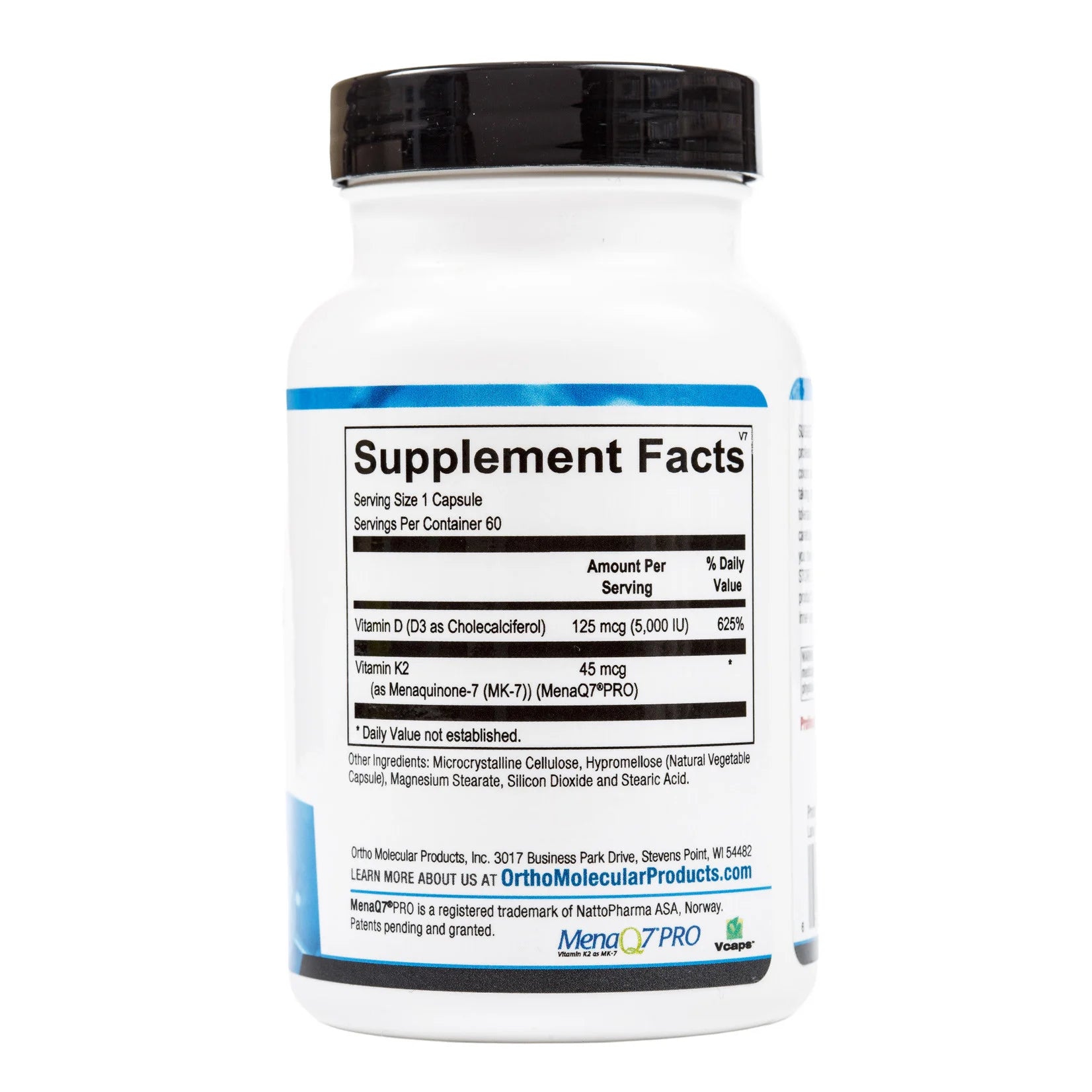 Ortho Molecular K2 + D3 | Bone Health & Cardiovascular Support Supplement